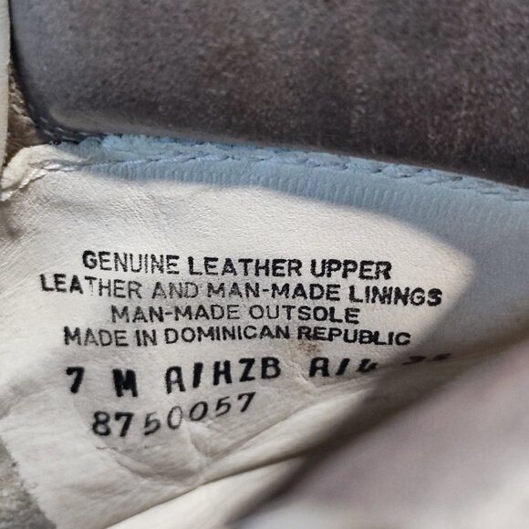 Timberland Insulated Lace Up Combat Boots Sz 7 Grey Silver Leather Retro Booties - Picture 8 of 14